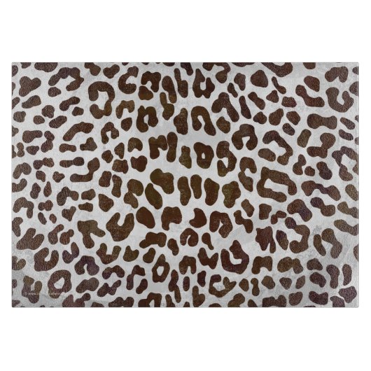 Leopard Chocolade Print Snijplank (Voorkant)