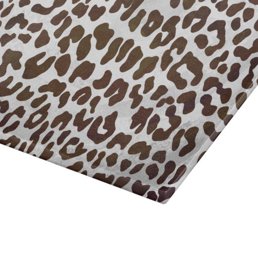 Leopard Chocolade Print Snijplank (Hoek)