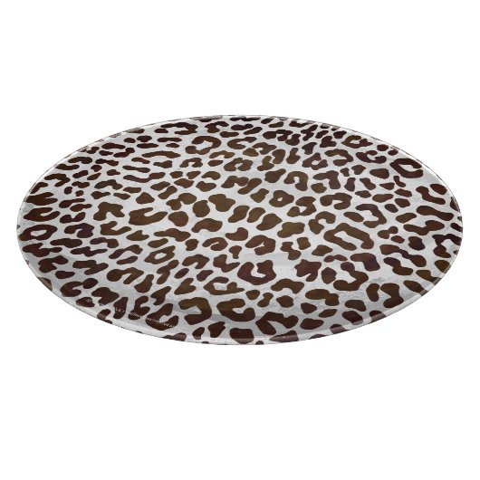 Leopard Chocolade Print Snijplank (Hoek)