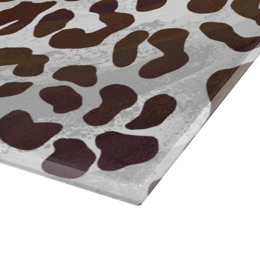 Leopard Chocolade Print Snijplank (Hoek)