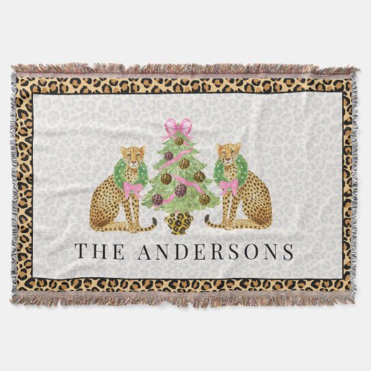 Leopard Christmas Deken (Voorkant)