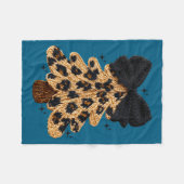Leopard Christmas Tree,christmas Coquette Bow Yarn Fleece Deken (Voorkant (Horizontaal))