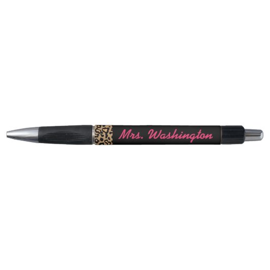 Leopard classique enseignant cadeau de stylo école (Devant)