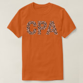 Leopard CPA Accountant Accounting Student T-shirt (Design voorkant)