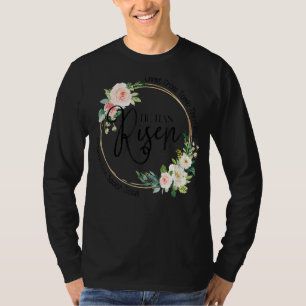 Leopard Cross Pasen Hij is Risen Matthew 28 6 Chri T-shirt