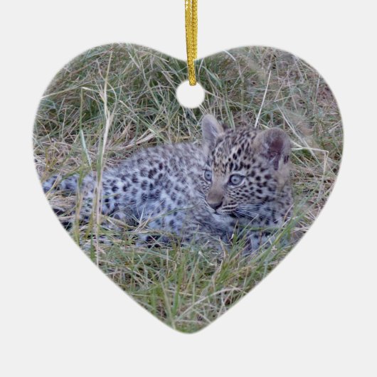 LEOPARD CUB KERAMISCH ORNAMENT (Voorkant)