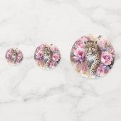 Leopard Cub & Rozen tafel Confetti (Achterkanten)