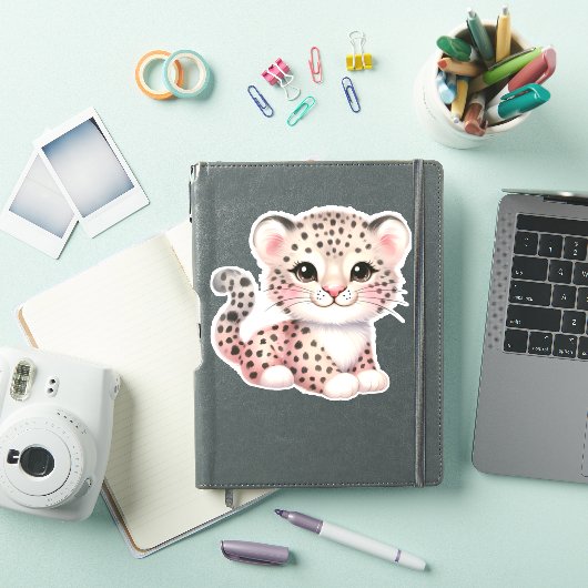 Leopard Custom Cut Scrapbooking Sticker (iPad Cover)