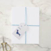 Leopard dachshund cadeaulabel (Met Touw)