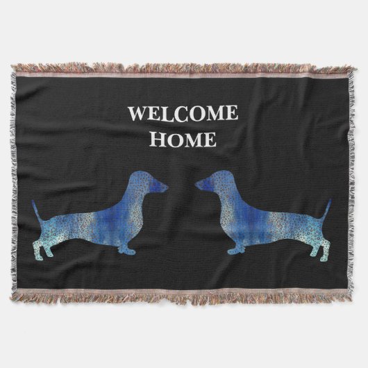 Leopard dachshund deken (Voorkant)