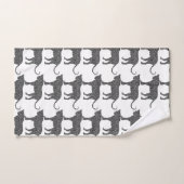 léopard d'argent sur White Classic (Serviette à main)