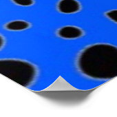 leopard d'art à lèvres rouges bleu imprimé affiche (Coin)