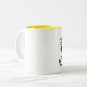 Léopard de neige de bande dessinée et tasse de CUB (Devant gauche)