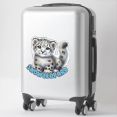 LEOPARD DE NEIGE - STICKER DE NURSERY (Sur valise)
