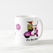 Léopard de rose de femme de scooter de tasse de (Devant droit)