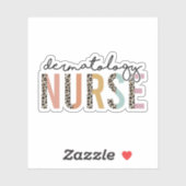 Leopard Dermatology Nurse, Dermatology Nursing Sticker (Vel)