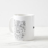 Léopard des neiges - tasses d'art animal (Devant gauche)