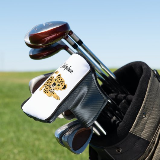 Leopard Design Personalised Golfheadcover (Insitu)