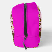 Leopard dier patroon monogram naam toilettasje (Rechts)