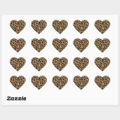 Leopard Dierenprint Hart Stickers (Vel)