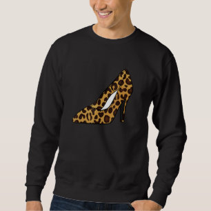 Leopard Dierenprint Hoge Hakken Vrouwen Stiletto Trui