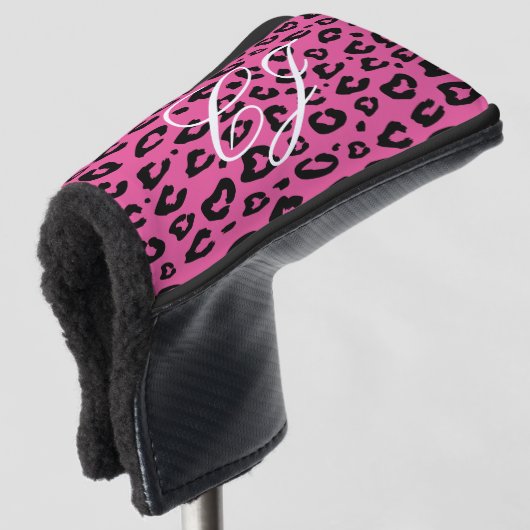 Leopard dierlijk drukgolfcadeau voor haar golfheadcover (3/4 voorkant)