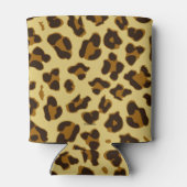 Leopard Dierlijke Print Patroon Can/Bottle Cooler (Achterkant)