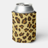 Leopard Dierlijke Print Patroon Can/Bottle Cooler (Blikje Achterkant)
