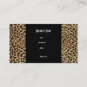 Léopard d'or noir carte de visite (Dos)