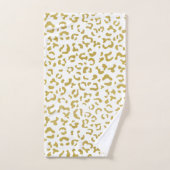 Leopard d'or, Parties scintillant d'or, Empreinte (Serviette à main)