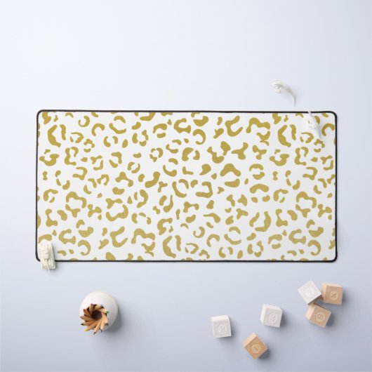 Leopard d'or, Parties scintillant d'or, Empreinte (Tableau pour enfants)