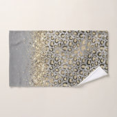 Léopard doré brillant Personnalisé (Serviette à main)