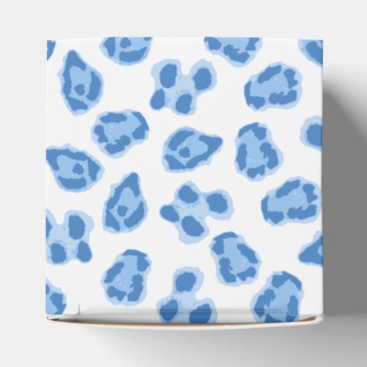 Leopard Dot in Blue Porcelain Bedankdoosjes (Bovenkant)