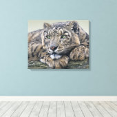 Leopard Dreaming Wrapped Canvas (Insitu (Houten vloer))