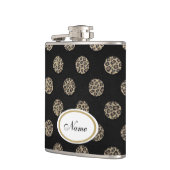 leopard - duitenblad voor luxe fotografie heupfles (Links)