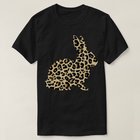 Leopard Easter Bunny Rabbit T-shirt (Design voorkant)