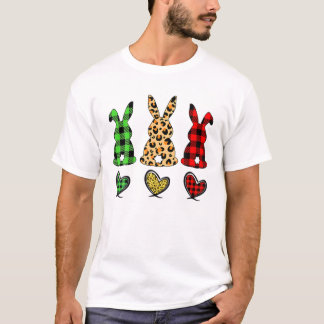 Leopard Easter Bunny Rabbit Trio Cute Easter Day 1 T-shirt