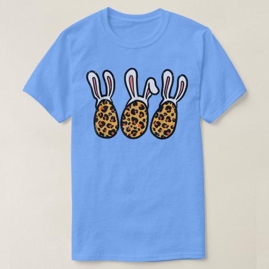 Leopard Easter Eggs Bunny Rabbit Cute Pattern Wome T-shirt (Design voorkant)