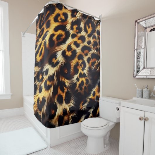 Leopard Elegance: een dekbed dat het Show steelt Douchegordijn (In situ)