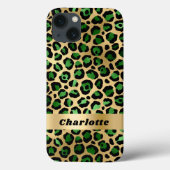 Leopard emerald green gold cheetah patroonnaam Case-Mate iPhone case (Achterkant)