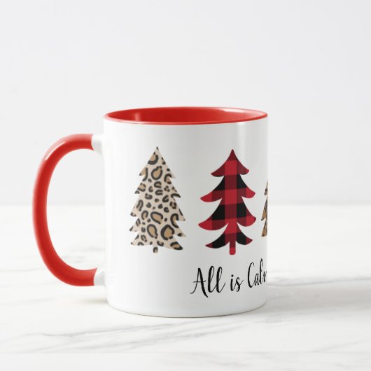 Leopard en Buffalo met kerstmis Mok (Links)