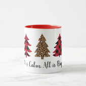 Leopard en Buffalo met kerstmis Mok (Midden)
