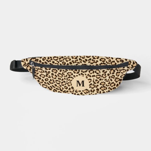 Leopard en cuir Imprimer Motif Monogramme (Recto)