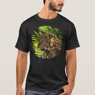LEOPARD- EN PALMVERLIES T-SHIRT