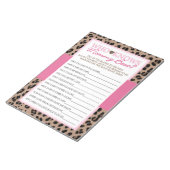 Leopard en Roze Wie Weet Mama Beste Spel Pack Notitieblok (Schuin)