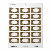 Leopard envelop adreslabel etiket (Full Sheet)