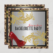 Léopard et invitation chaud de partie de (Devant / Derrière)