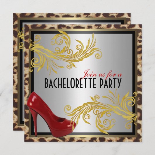 Léopard et invitation chaud de partie de (Devant / Derrière)