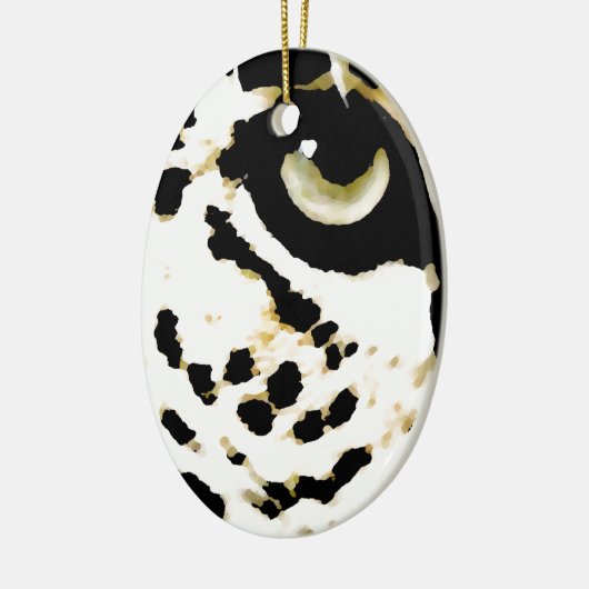 Leopard Eye Keramisch Ornament (Links)