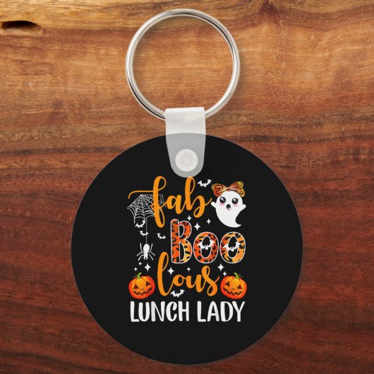 Leopard Fab Boo Lous Lunch Lady Matching Group Tee Sleutelhanger (Voorkant)